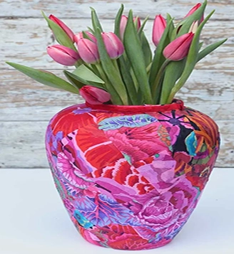decoupage vase
