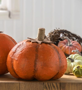 paper mache pumpkins