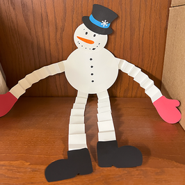 Accordion snowman craft example