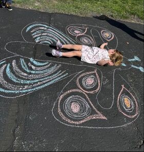 Chalk drawing craft example
