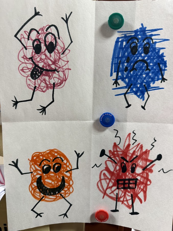 Colorful feelings monsters craft