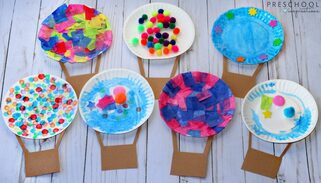 Paper plate balloon craft example