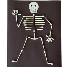 Q-tip skeletons craft example