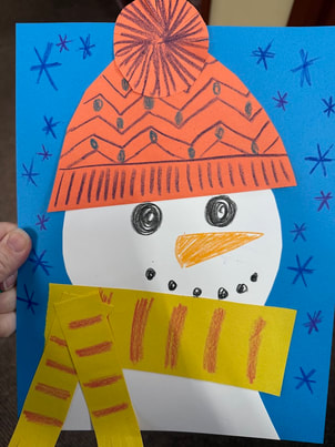 Scarf snowman craft
