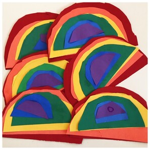 Stacked rainbows craft