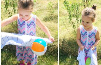 Beach Towel Ball Toss