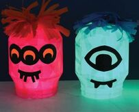 Tissue Paper Monster Lanterns
